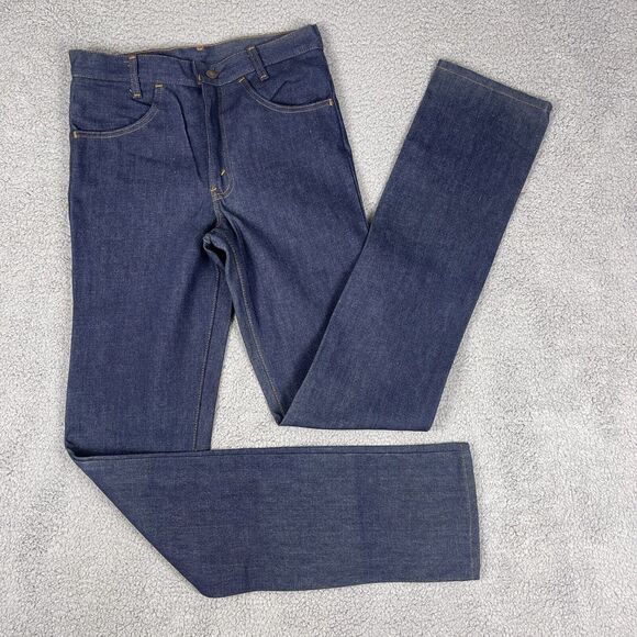 VTG Deadstock Levis Dura Plus Jeans Mens 28x36‎ Raw Denim Orange Tab Western 80s - Picture 6 of 15